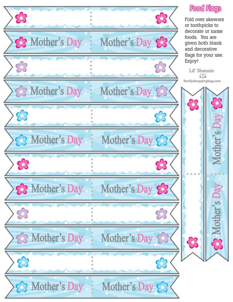 Food Flags Moms Spa Day  pdf