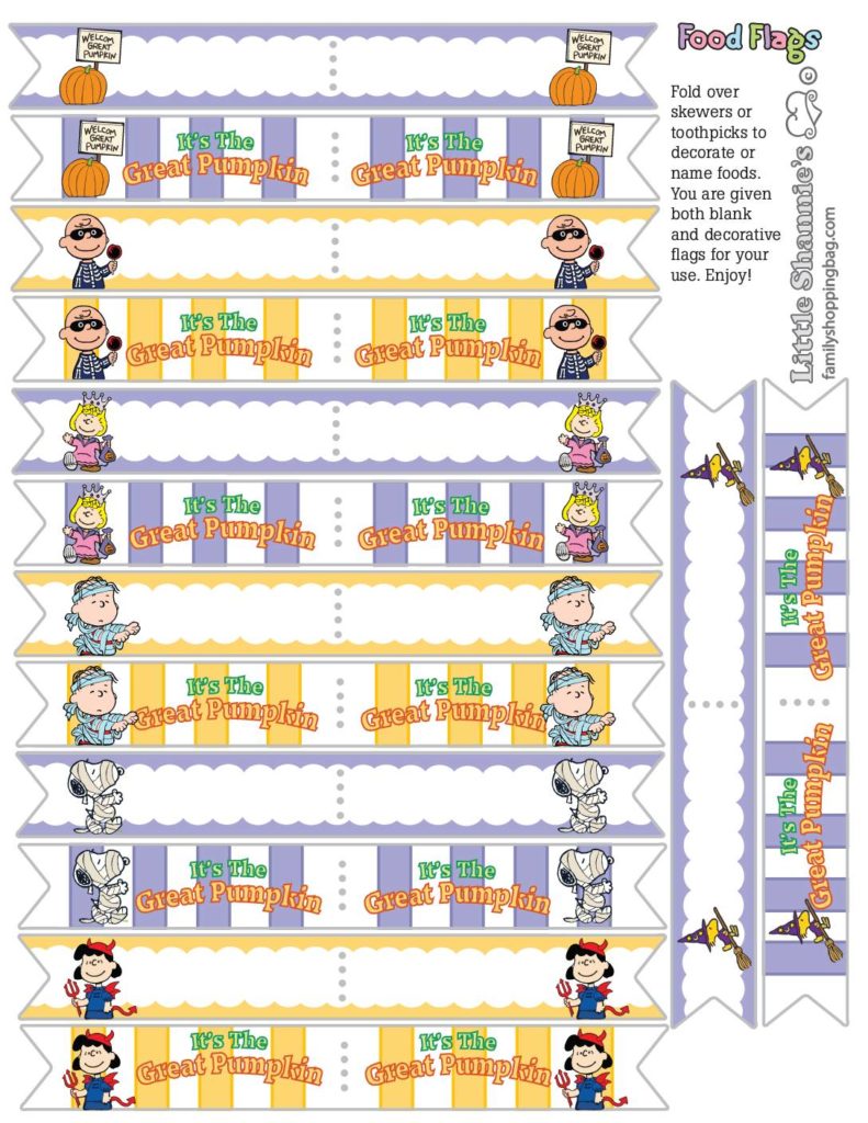 Food Flags Peanuts Halloween  pdf