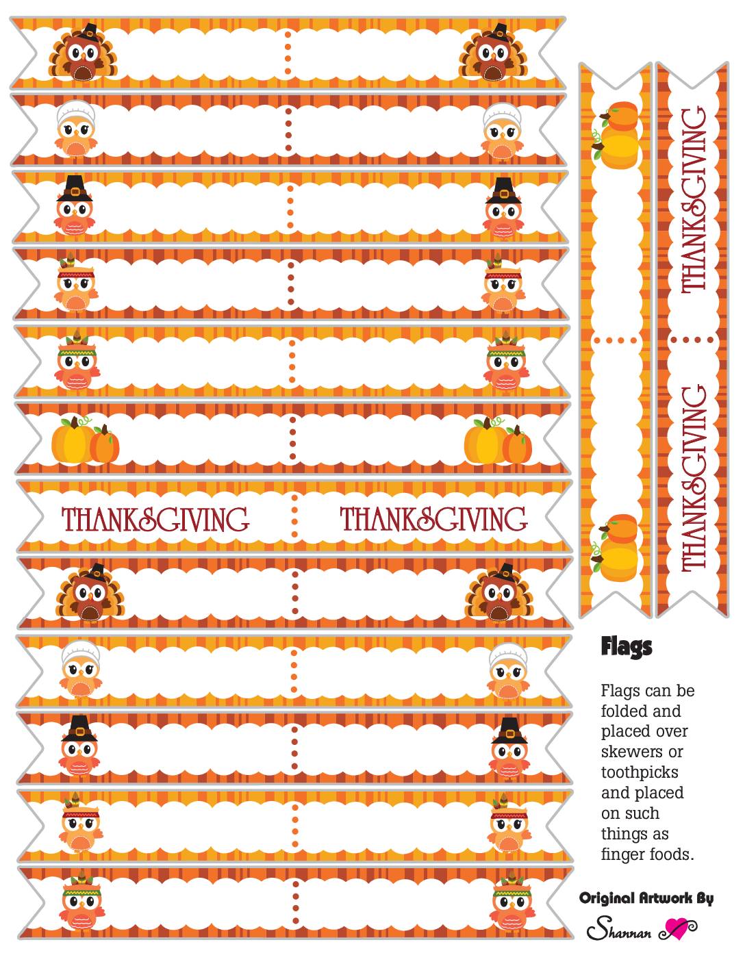 Food Flags Thanksgiving  pdf
