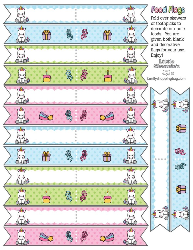 Food Flags Unicorn  pdf