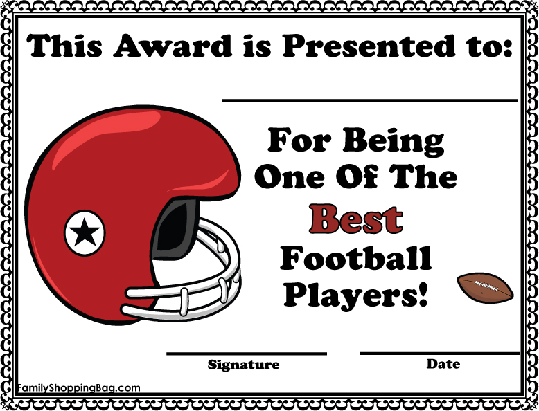 Football Certificate Awards