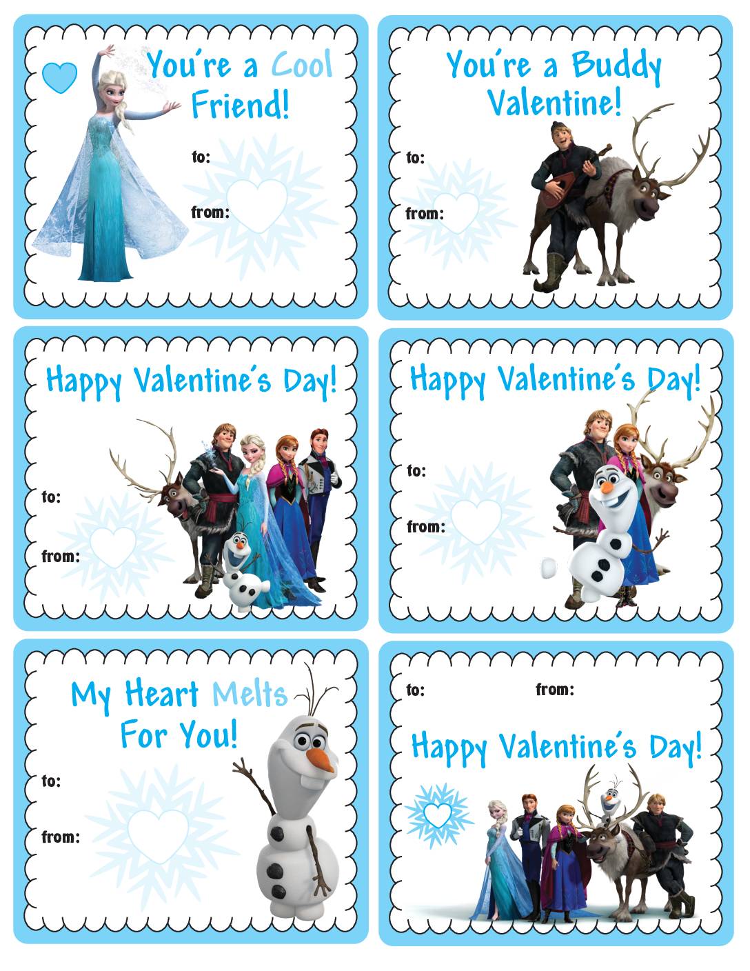 Frozen Valentines Valentines