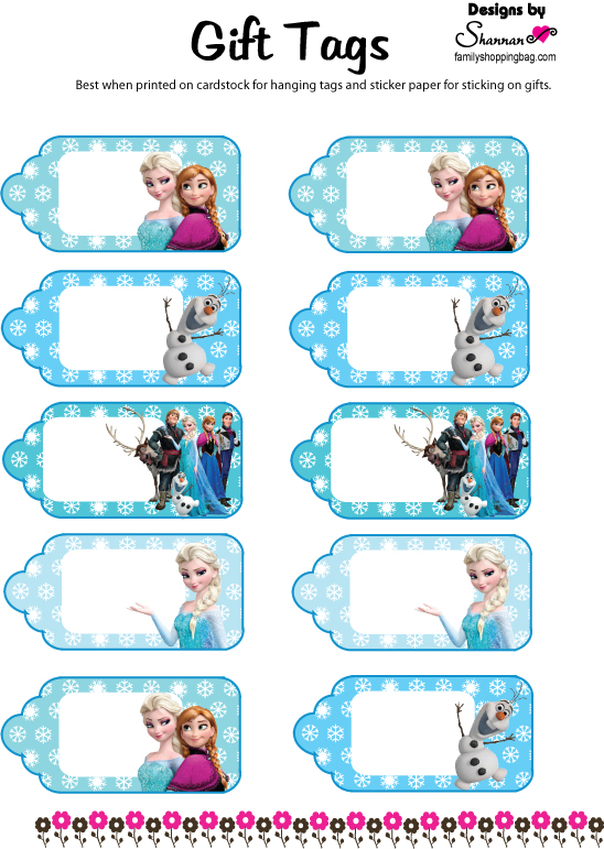 Frozen Gift Tags Gift Tags