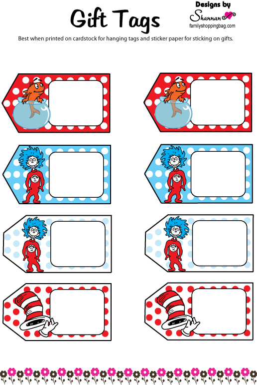 Cat in the Hat Gift Tags