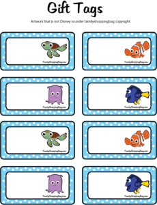 Finding Nemo Gift Tags