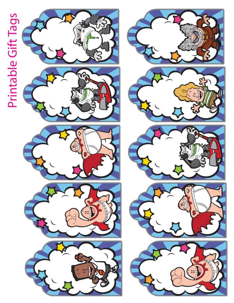 Gift Tags Captain Underpants  pdf