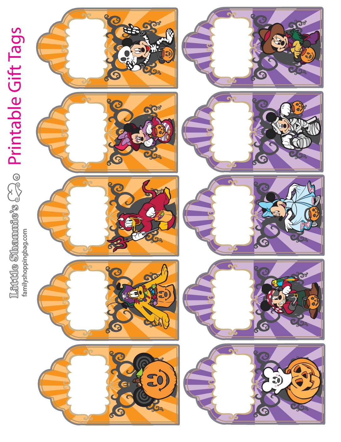 Gift Tags Halloween Mickey  pdf