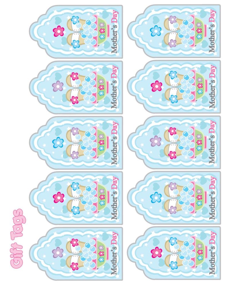 Gift Tags Moms Spa Day  pdf