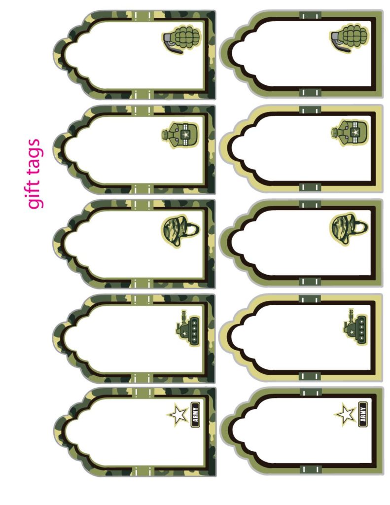 Gift Tags army  pdf