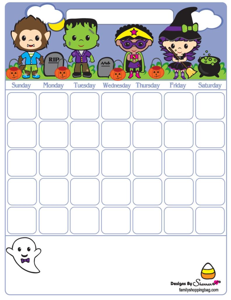 Halloween Calendar  pdf