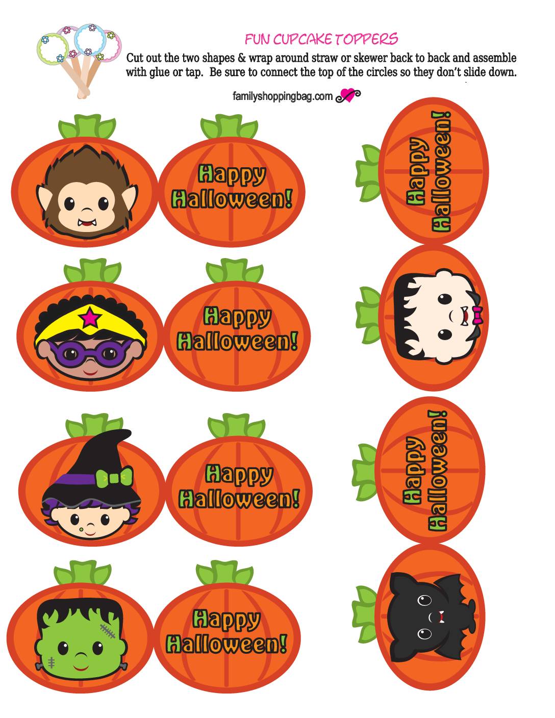 Halloween Cupcake Toppers Cupcake Wrappers