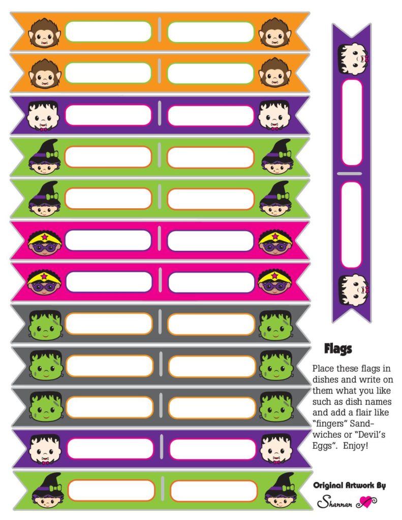 Halloween Food Flags  pdf