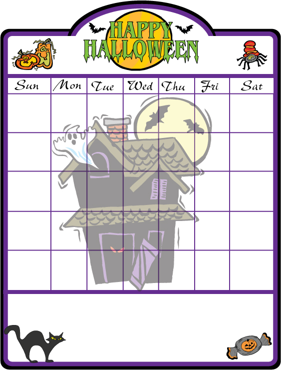 Halloween House Calendars