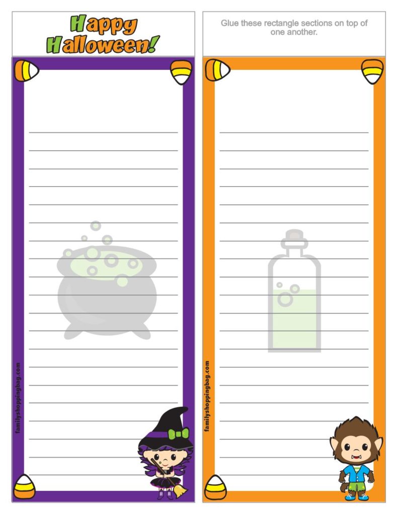 Halloween List Paper  pdf