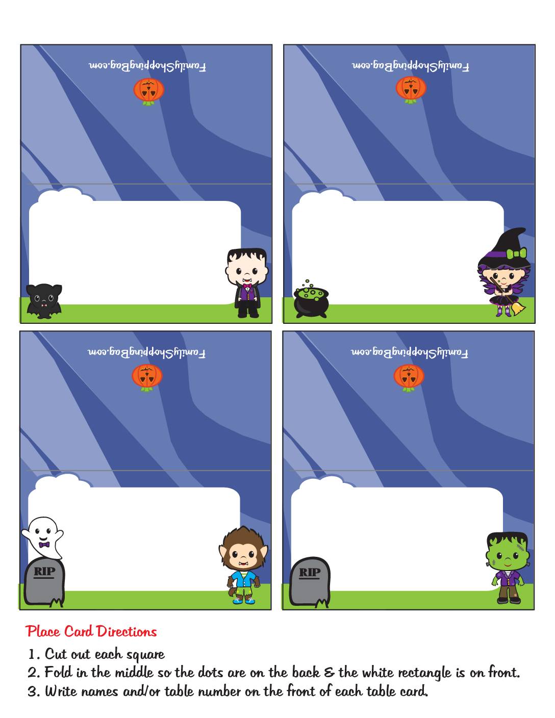 Halloween Place Cards  pdf