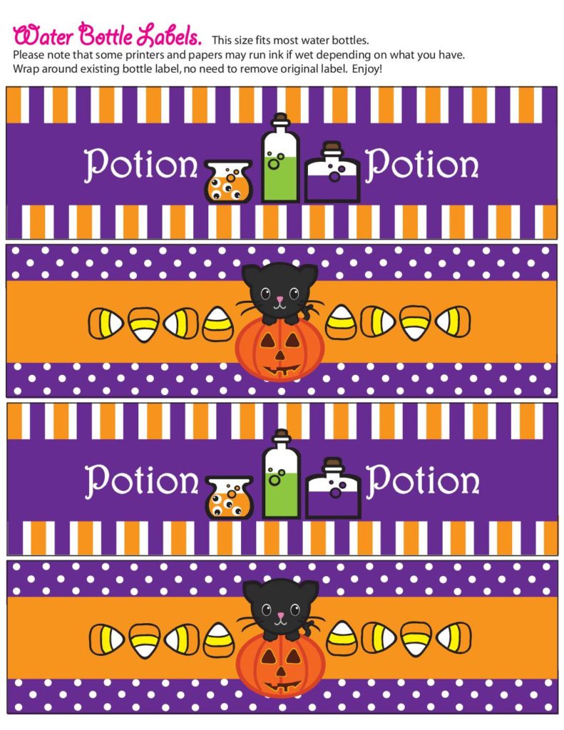 Halloween Water Bottle Labels  pdf