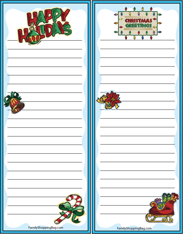 Happy Holidays Grocery Grocery List