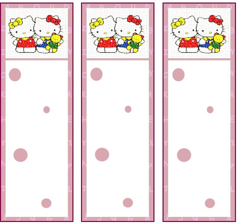 Hello Kitty Bookmarks 2