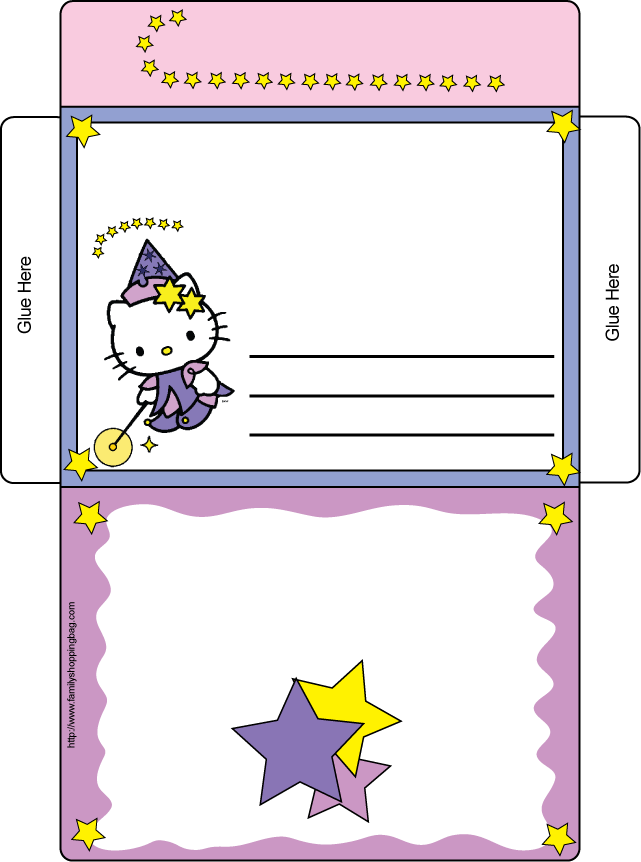 Hello Kitty Letter Envelope 2 Invitations