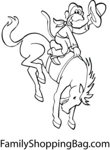 Horse & Monkey Coloring Pages