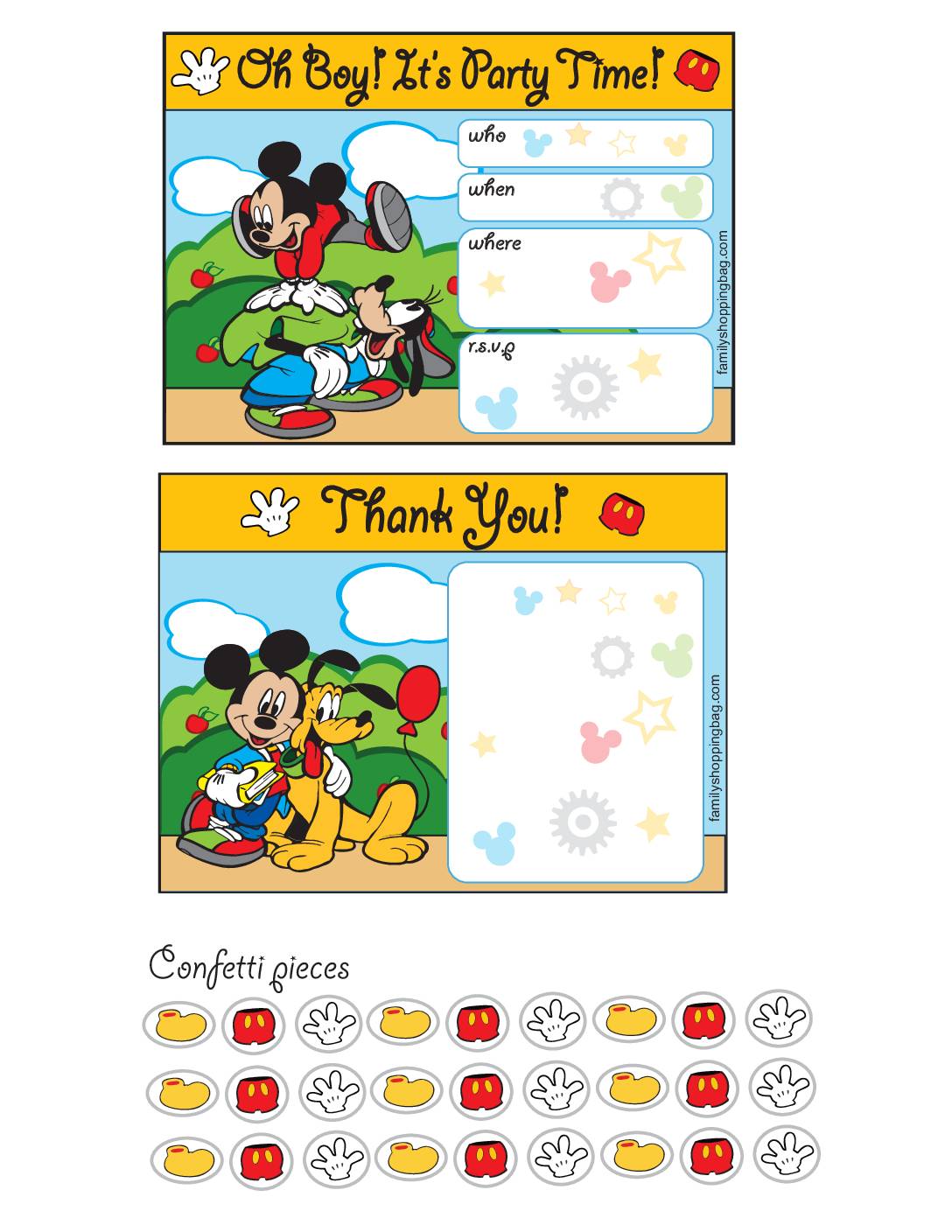 Mickey Mouse Invitation Invitations