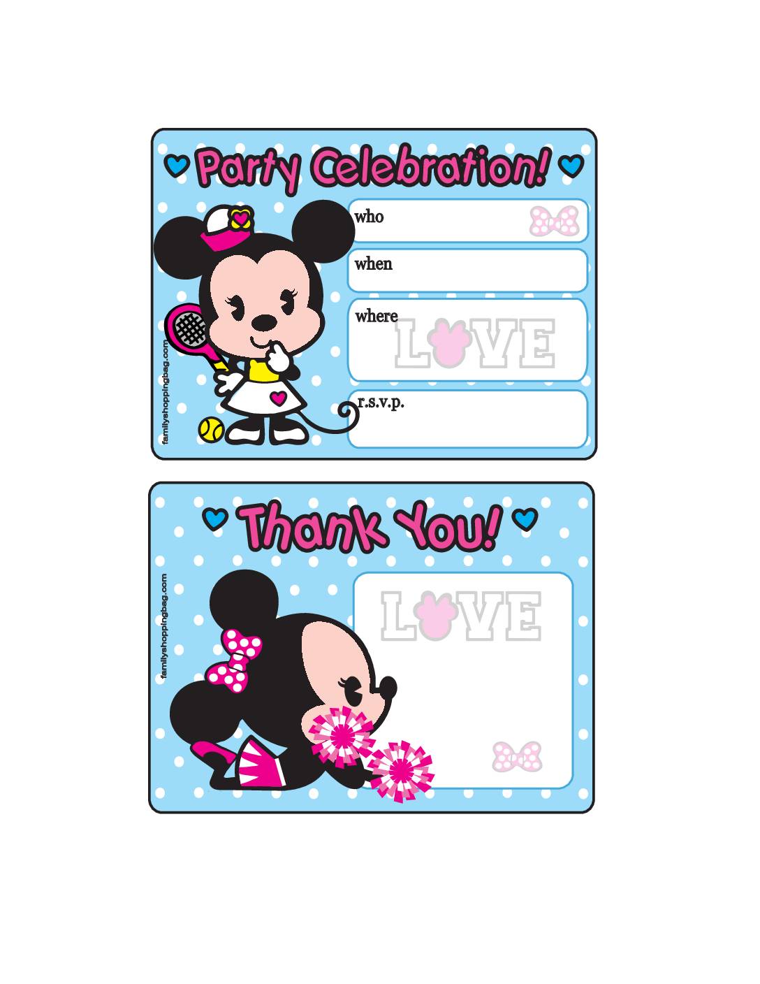 Minnie Party Invitation