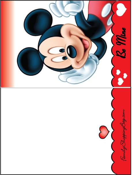 Invitation Card Mickey Valentine Invitations
