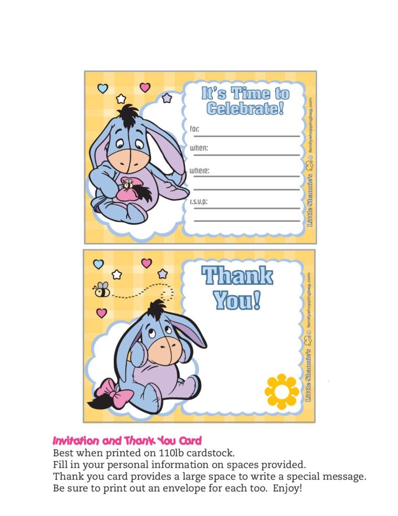 Invitation Eeyore  pdf
