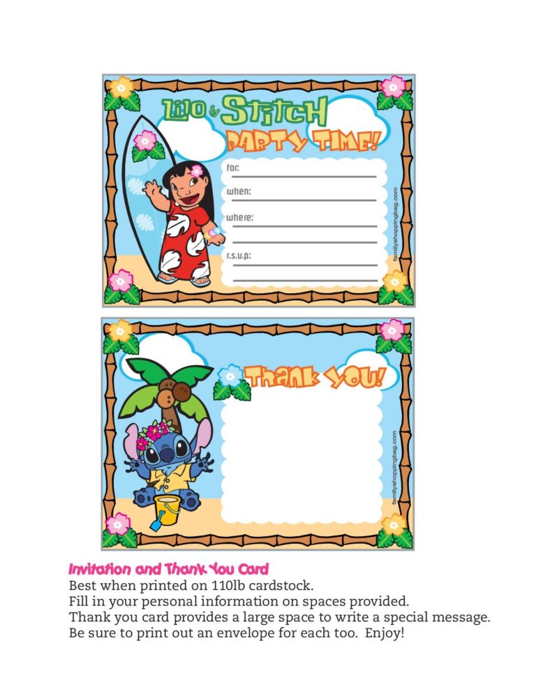 Free Printable Lilo and Stitch Coloring Pages and More | Lil Shannie.com