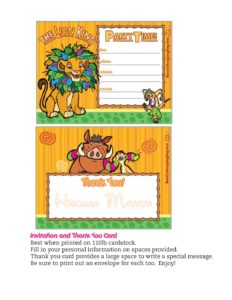 Invitation Lion King  pdf