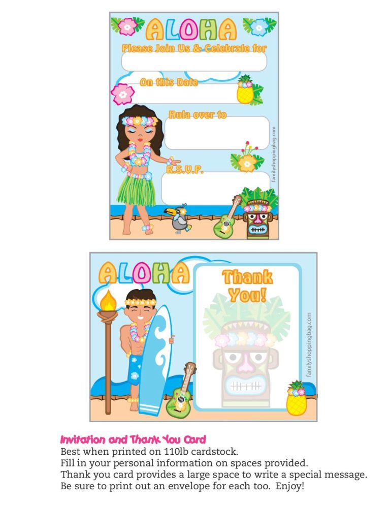 Free Printable Luau Coloring Pages and More | Lil Shannie.com