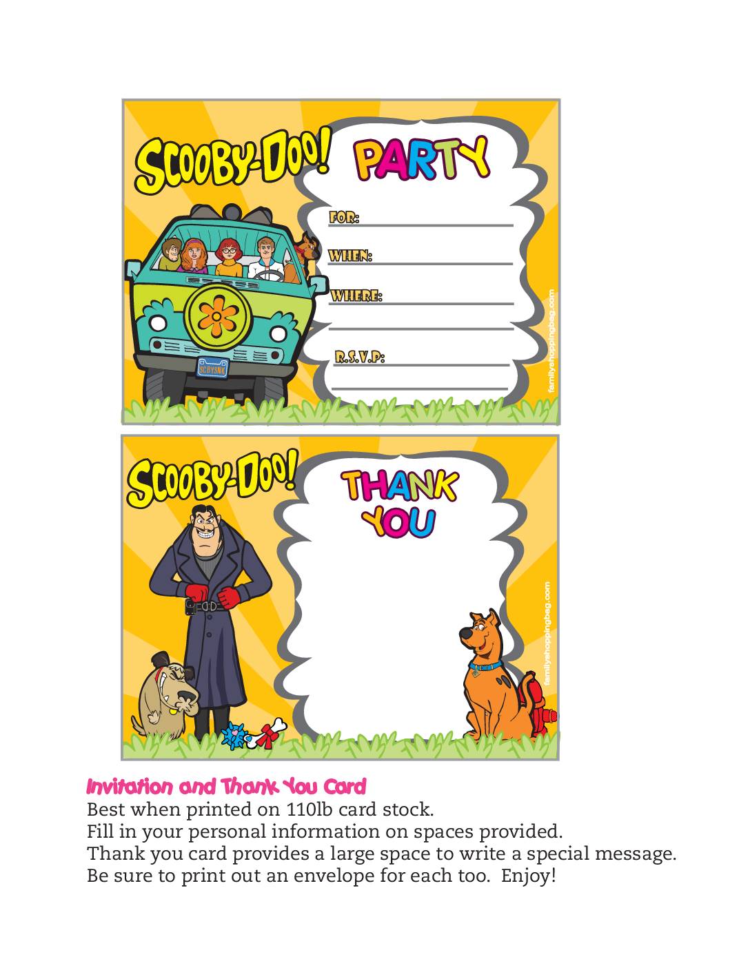 Invitation Scooby Doo  pdf