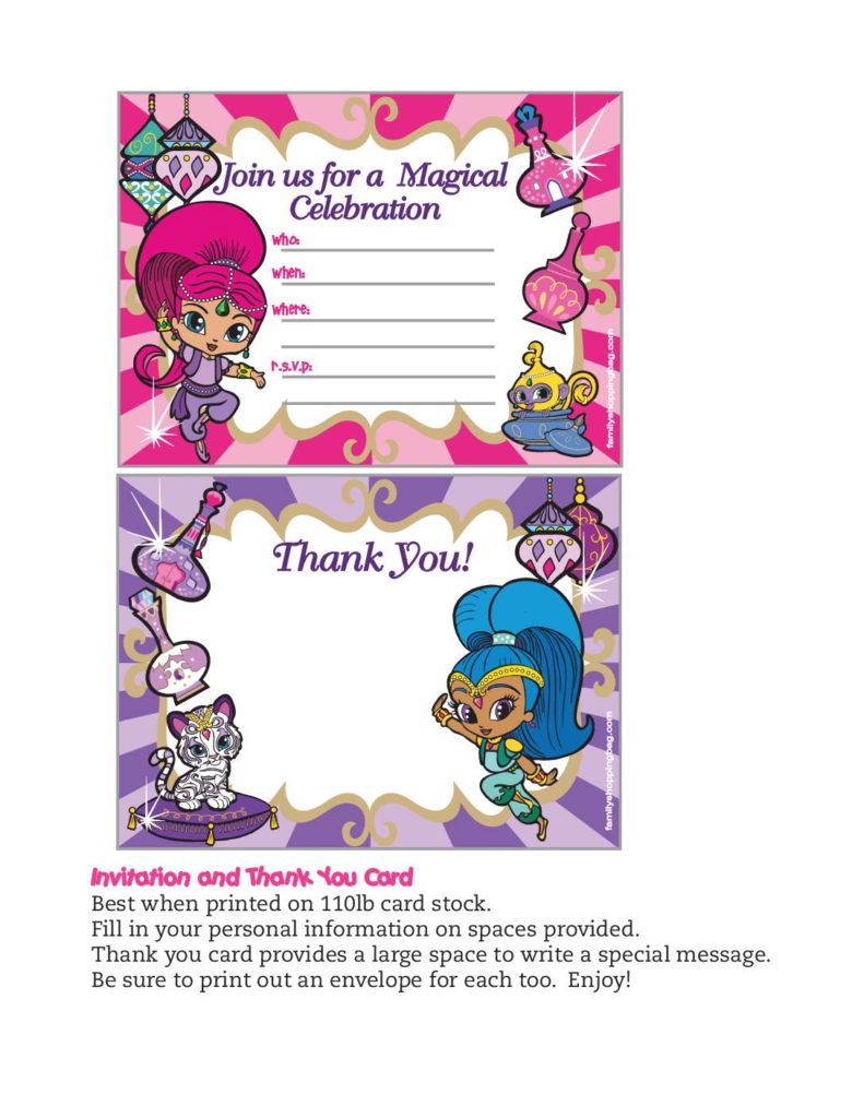 Invitation Shimmer and Shine  pdf