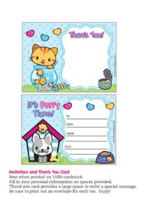 Invitation Valentine Pups and Kittens  pdf