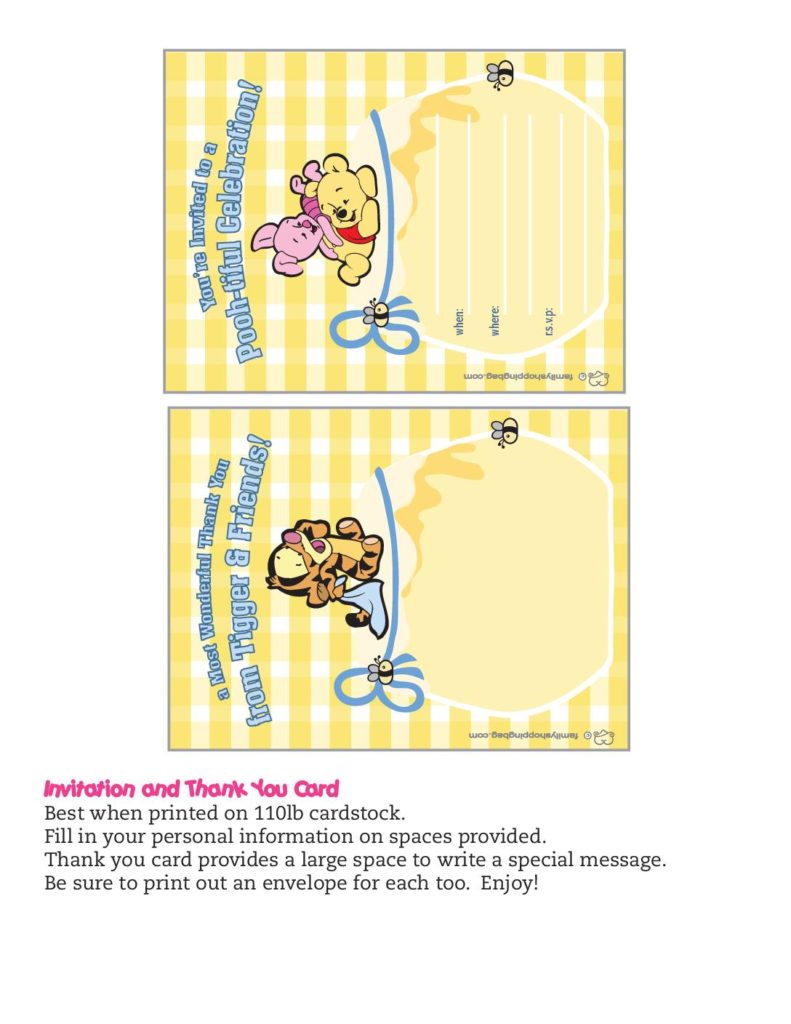 Invitation Winnie the Pooh  pdf