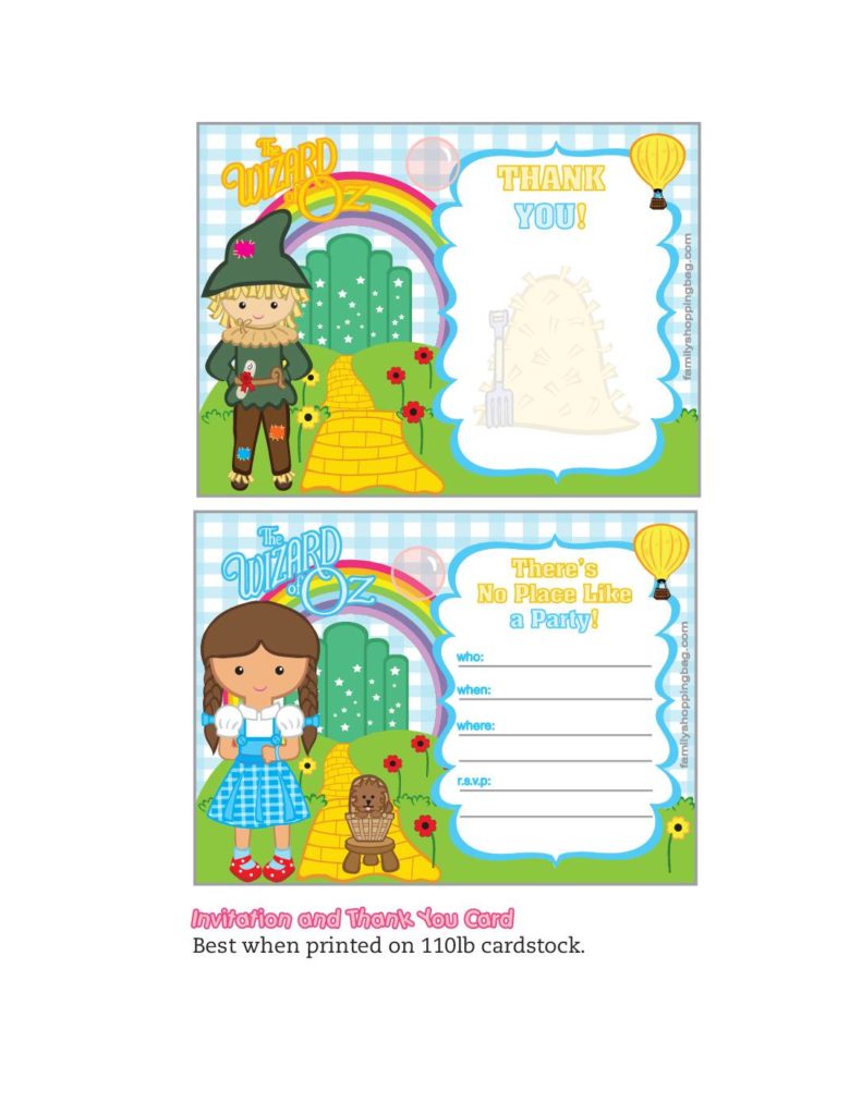 Invitation Wizard of Oz  pdf