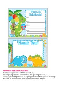 Invitations Dinosaur  pdf