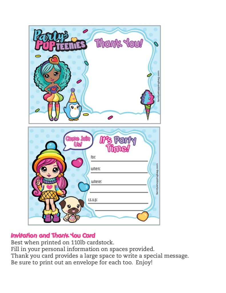 Invitations Party Pop Teenies  pdf