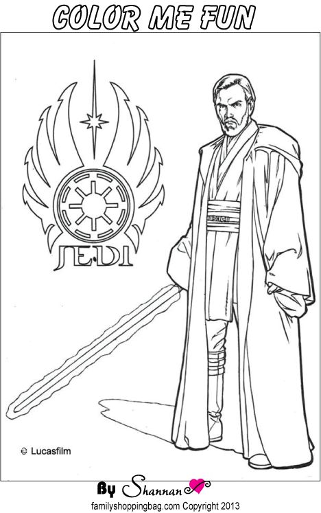 Jedi coloring Page