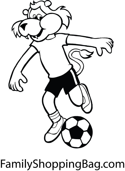 Lion Soccer Coloring Pages