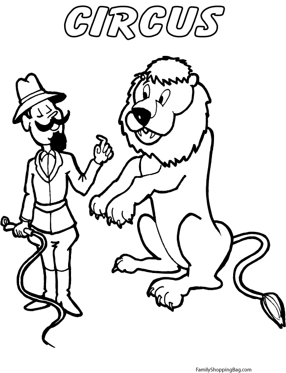 Lion Tamer Color Coloring Pages