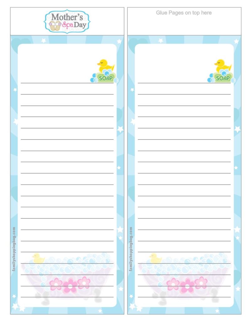 List Paer Moms Spa Day  pdf