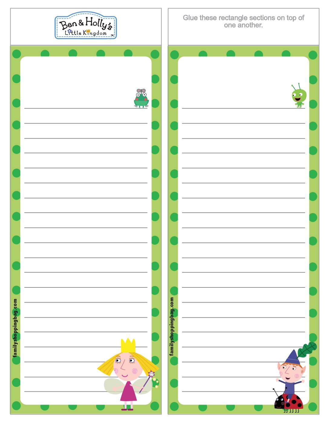 List Paper Ben & Holly Stationery