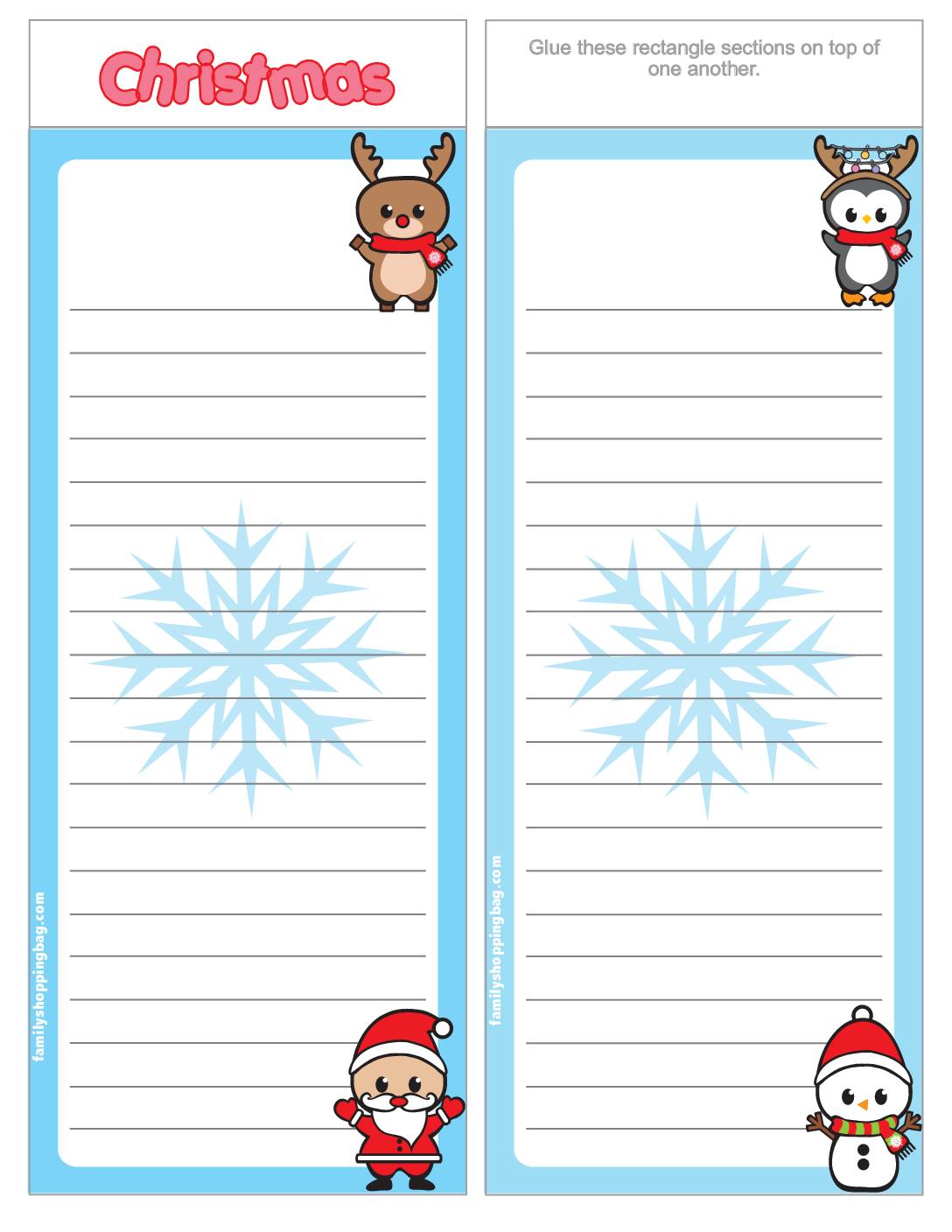 List Paper Christmas Stationery