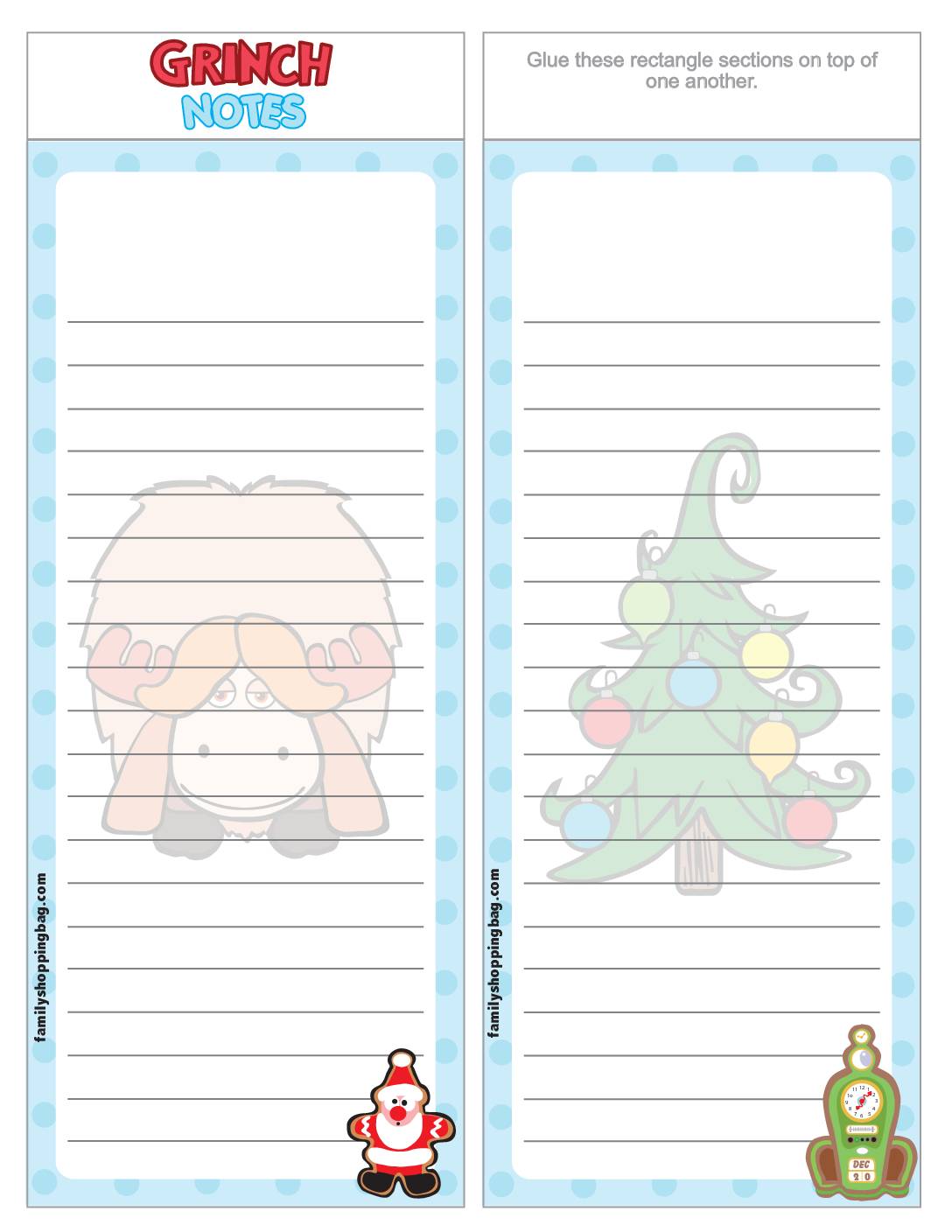 List Paper Grinch Stationery