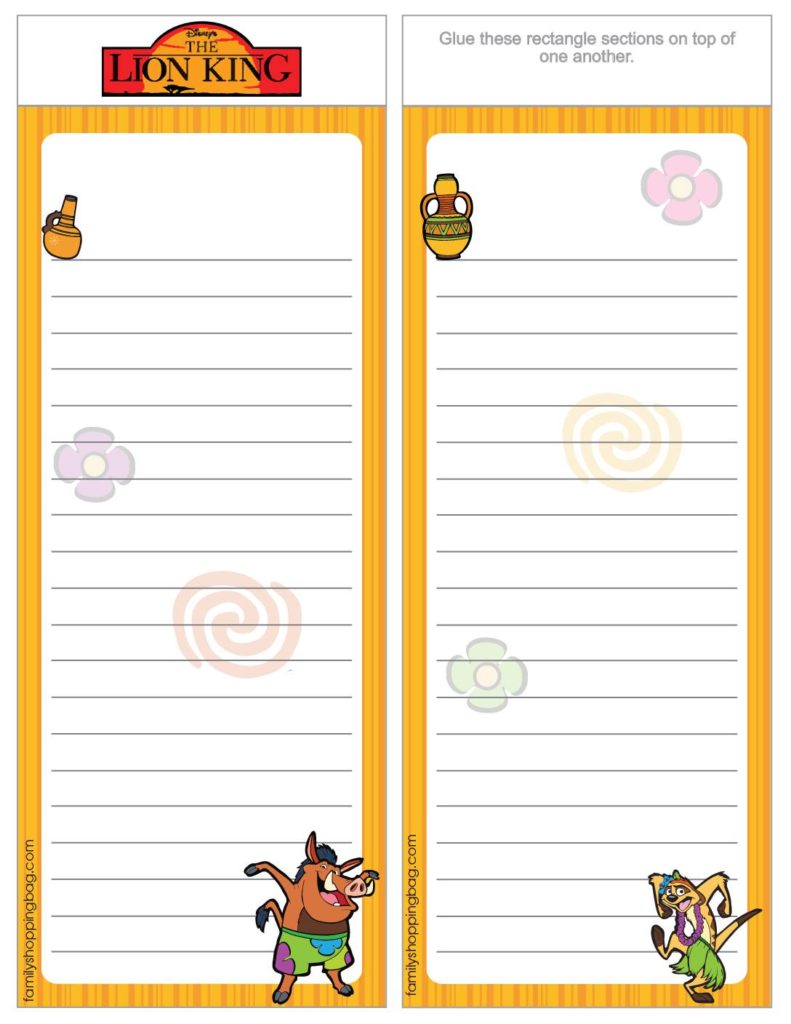 List Paper Lion King  pdf