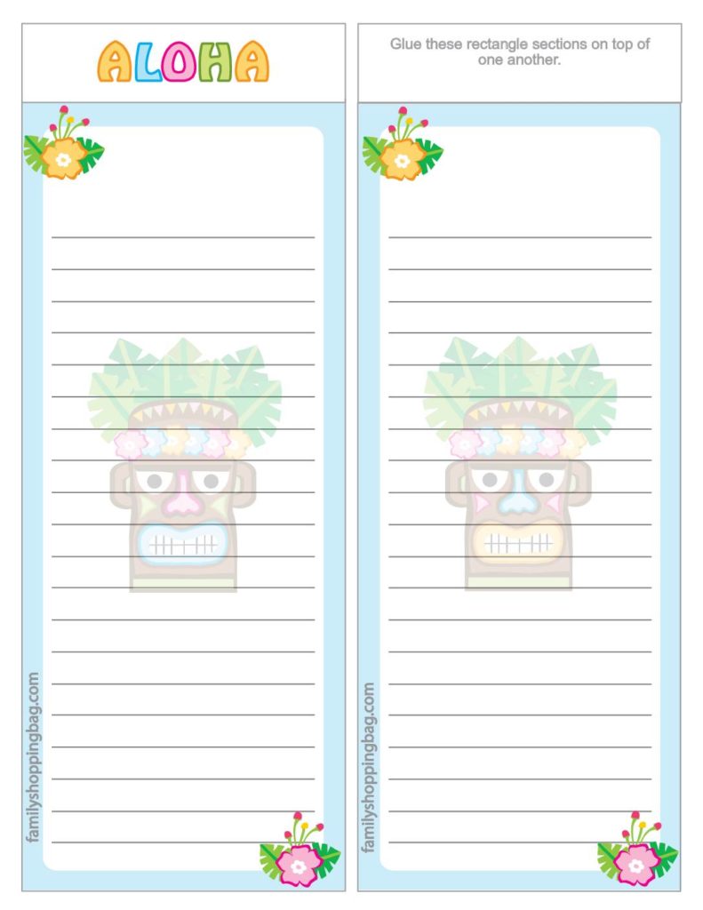 List Paper Luau  pdf