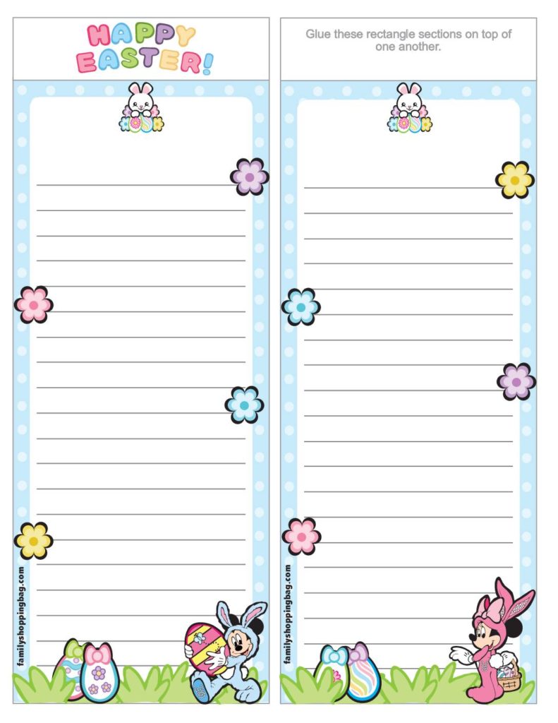 List Paper Mickey Mouse Easter  pdf