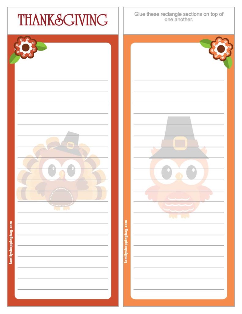 List Paper Thanksgiving  pdf