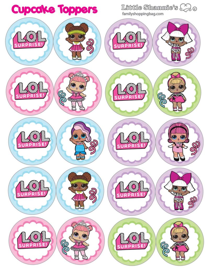 Lol Surprise Cupcake Toppers  pdf